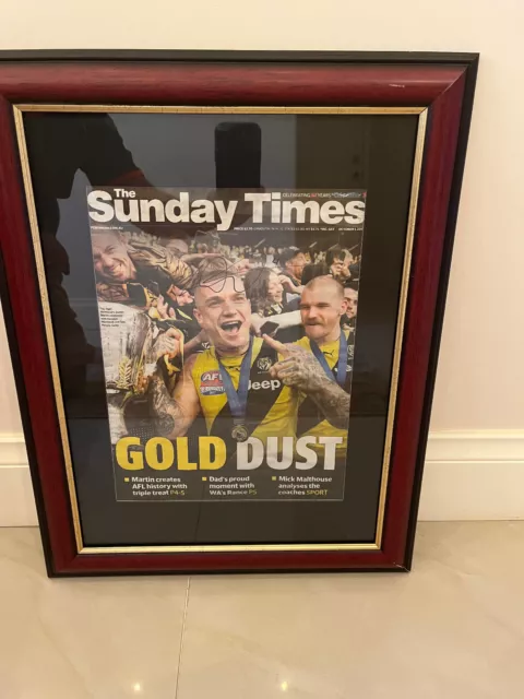 Richmond Tigers Dustin Martin Norm Smith Framed Signed Poster