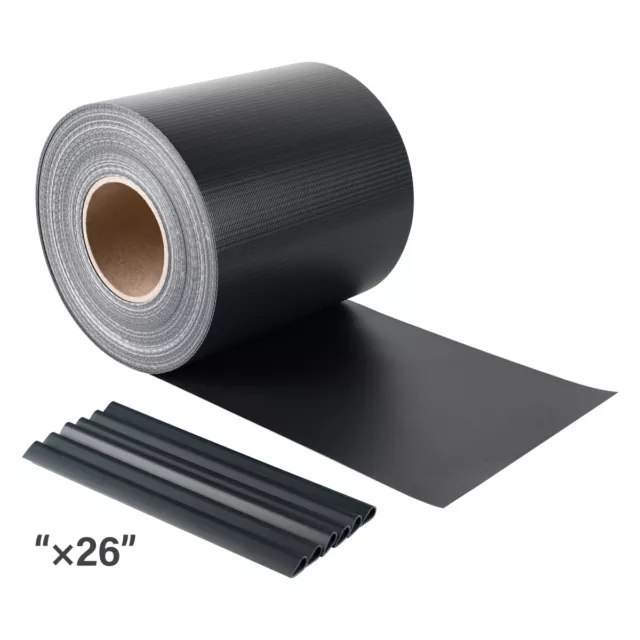 Sekey 35mx19cm PVC Sichtschutz Streifen Zaunblende Doppelstabmatten 26 Clips