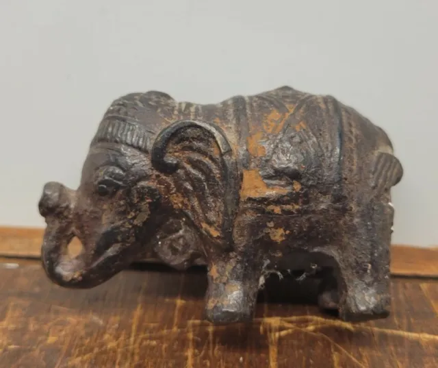 Cast Iron Elephant Figurine Antique