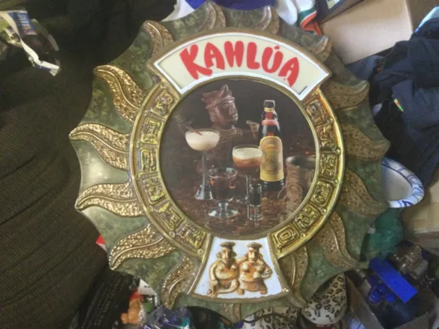 Vintage Lighted Plastic Kahlua Sign RARE