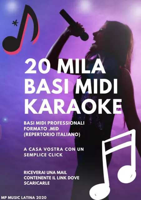20 MILA BASI MIDI KARAOKE PROFESSIONALI  (Repertorio Italiano) - DOWNLOAD