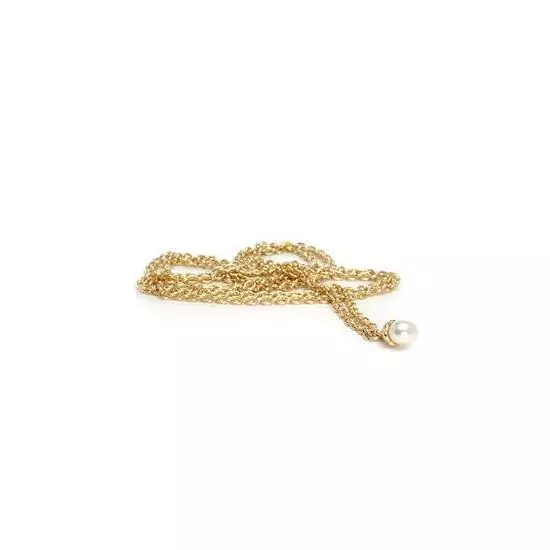 Fashion TROLLBEADS Necklace D’ Gold 14 Kt. with Pearl 23 5/8in TAUFA-00001
