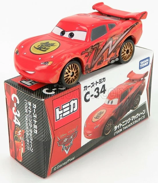 WALT DISNEY PIXAR Cars Lightning Mcqueen Scala 1/64 Tomica C34 - Foto 6
