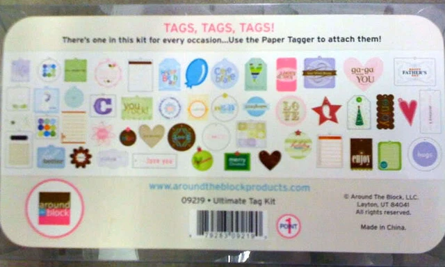 Around the Block Chipboard Ultimate Tag Kit 50 piezas NUEVO