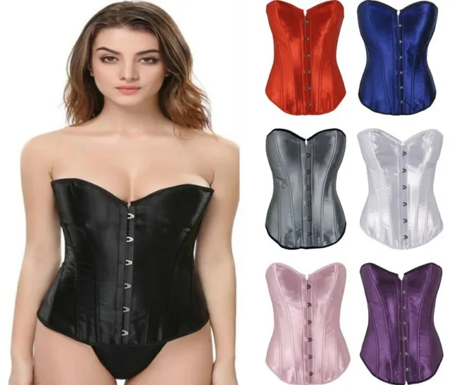 Elegant Satin Style Corsets Cincher Waist Reduction Shapewear Plus Sizes 6 to 26