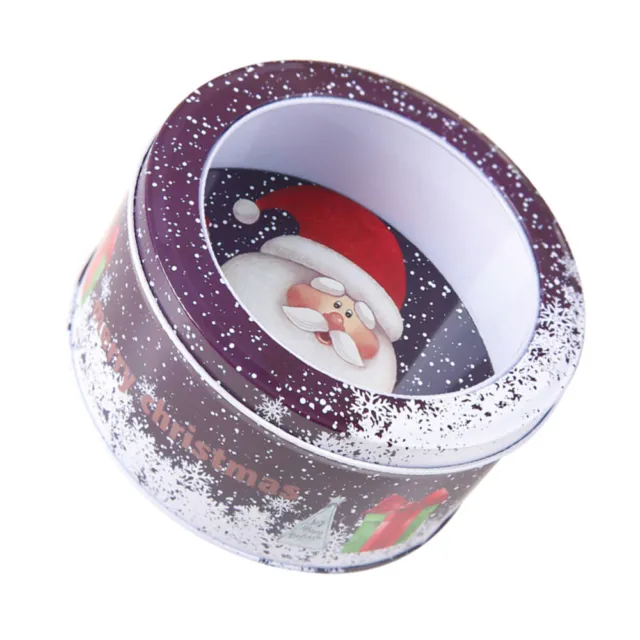 2 PIEZAS Galletas de Navidad lata de té accesorios de fiesta de Navidad chapa blanca