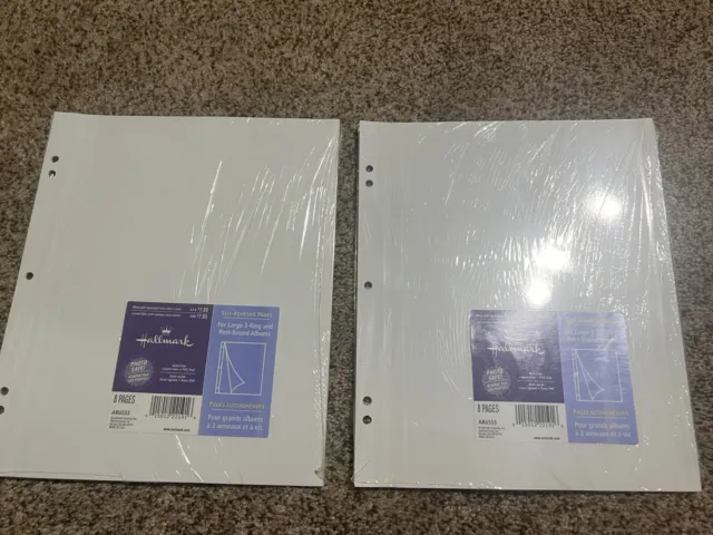 Paquete de 2 Sellos Self - Páginas Adhesivas Recarga para 3 Anillos Álbum AR6555 Nuevo