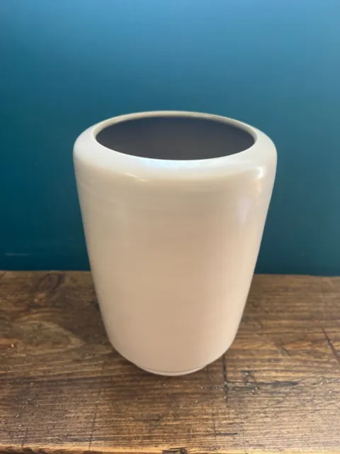Vintage Poole Pottery Handmade Large Beige Vase C54 21cm High
