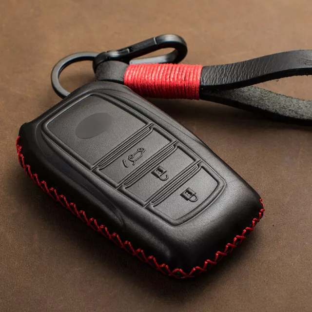 Leather Car Key Smart Fob Case Cover For Toyota Fortuner Hilux Prado Highlander