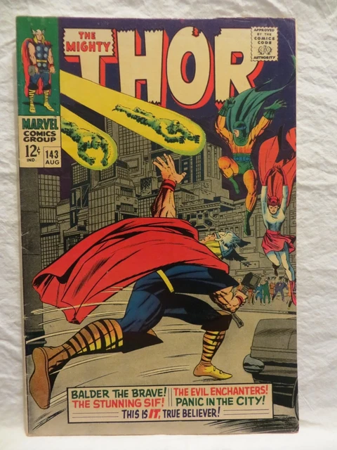 1967 Mighty Thor Comic Book..vol.1..No.143..Marvel..the Enchanters..high-Grade!!