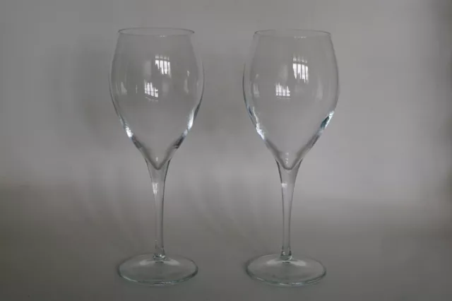 PAIR of Very Large Wine Glasses - possibly Dartington - 600ml Capacity