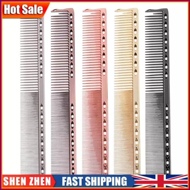 Aluminum Metal Anti-static Cutting Comb Hair Hairdressing Barbers Salon Combs