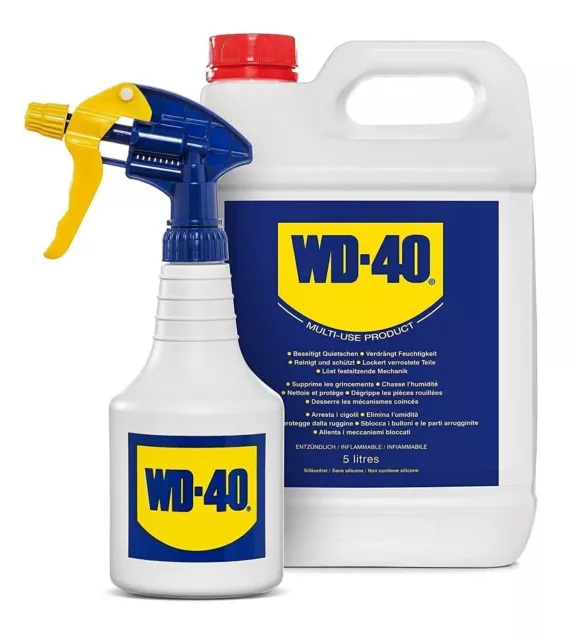 WD-40 Prodotto Multifunzione - Lubrificante Tanica da 5 lt + Dosatore Spray incl