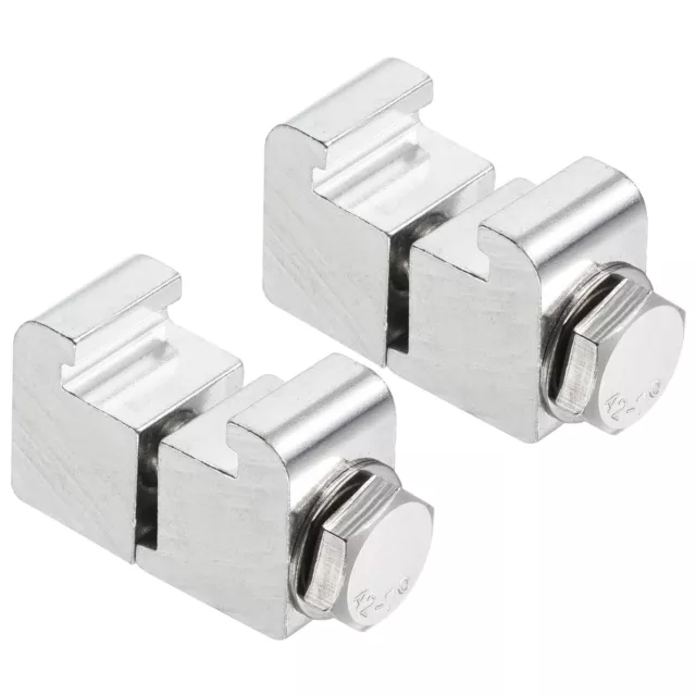 M10 Double Griffe Pince, 2 Set Aluminium Alliage Durable C Vide Tuyau Vis Argent