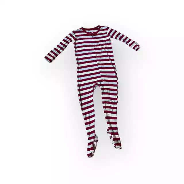 Kickee Pants Stripe Snap Bamboo Blend Footie