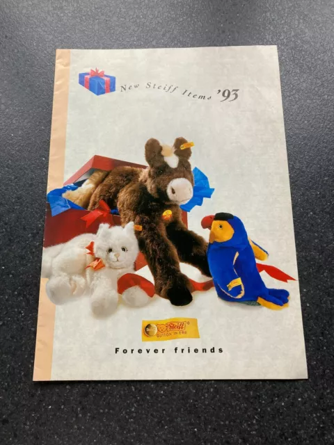 Rare Steiff Bears/ Soft Toys - Forever Friends A4 Catalogue - 1993 - 15 Pages