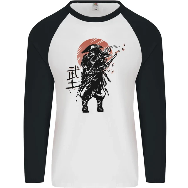 Samurai Sun MMA Warrior Mens L/S Baseball T-Shirt