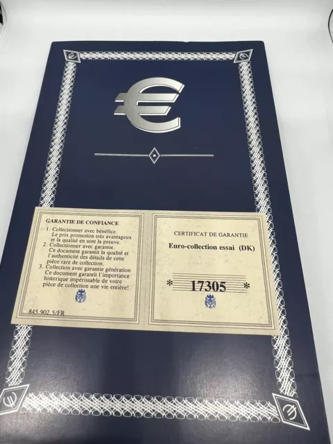 Coffret  Collection 8 PIECES EURO ESSAI DANEMARK  2002 Série Limitée 30.000 Neuf