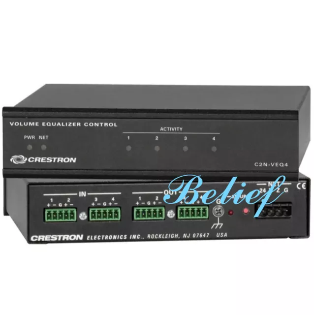 Brand New C2N-VEQ4 Crestron 4-channel volume/EQ control module Fast FedEx orDHL