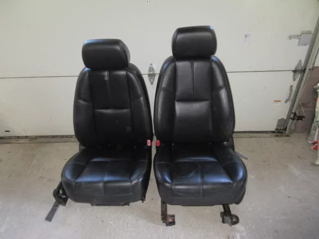07-13 TAHOE YUKON DENALI front leather power seat set black left right
