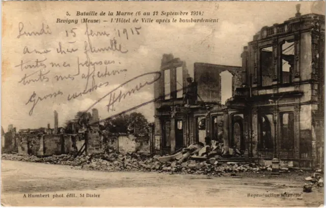 CPA Militaire Revigny - L'Hotel de Ville aprés le bombardement (91933)