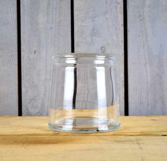 Lurrose Lot De 6 Pots En Verre Teinté Pour Bougies - Bocaux Mason à Large Ouverture - Idéal Pour Photophores, Aromathérapie Et Rangement