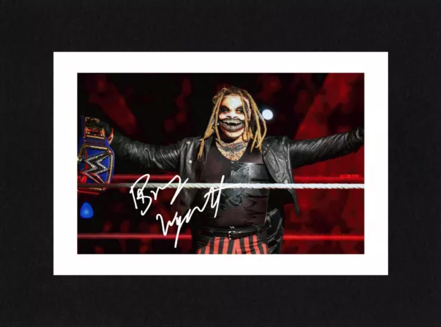 8X6 Mount BRAY WYATT The Fiend Signed PHOTO Print Ready To Frame WWE Wrestling