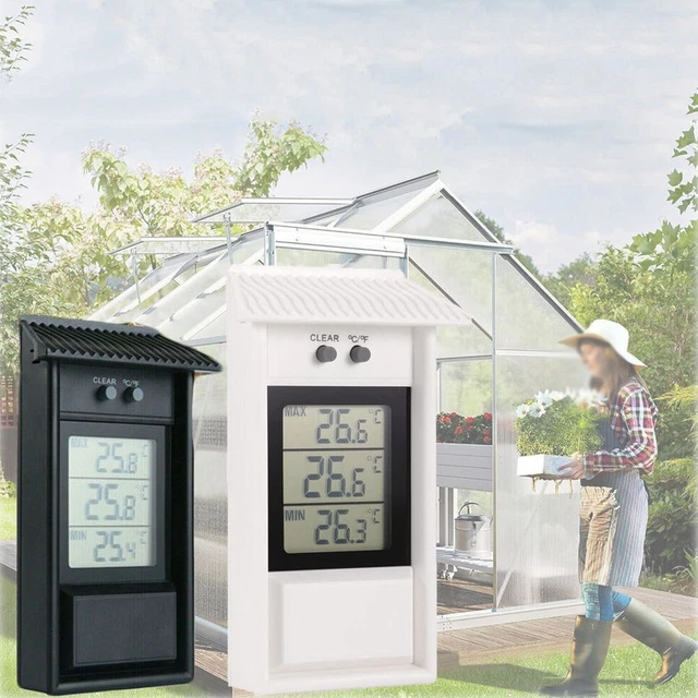 MAX MIN GARDEN Thermometer with Waterproof Design Indoor & Outdoor Use ...