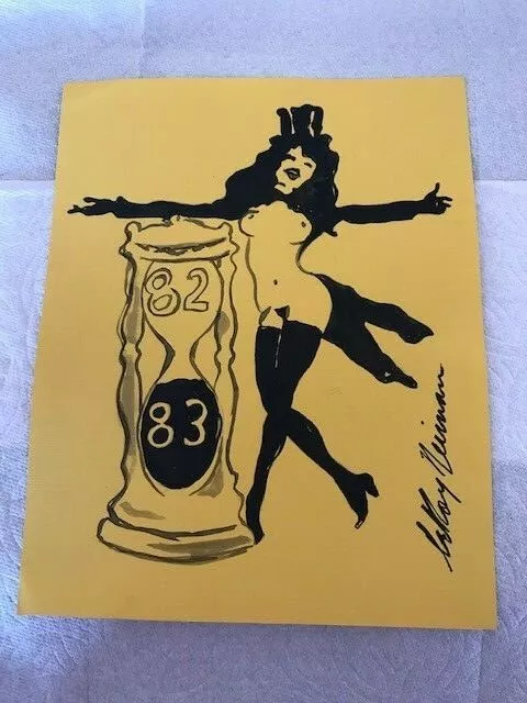 LeRoy Neiman - Signed/Original - Femlin Celebrates 1982/1983 NYE- MAKE OFFER !