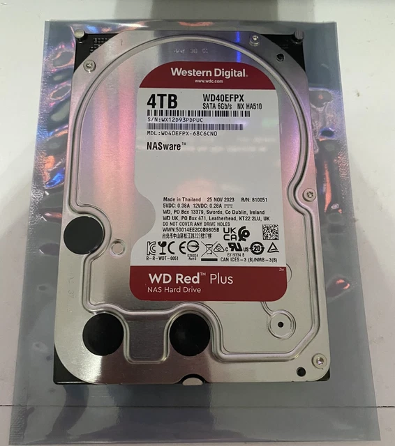 WESTERN DIGITAL WD WD40EFPX Red 4TB Hard Drive, HDD, 3.5" SATA | 3 £45. ...