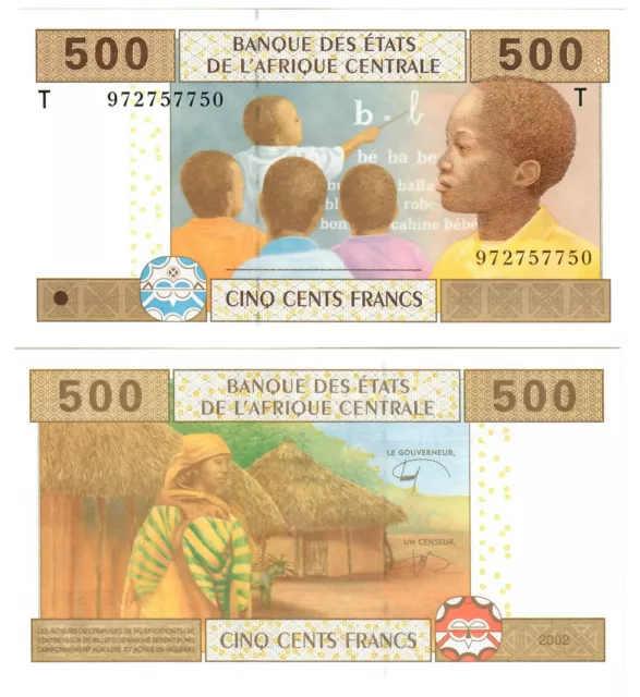 Congo "T" 500 Francs CFA 2002 (2017) UNC