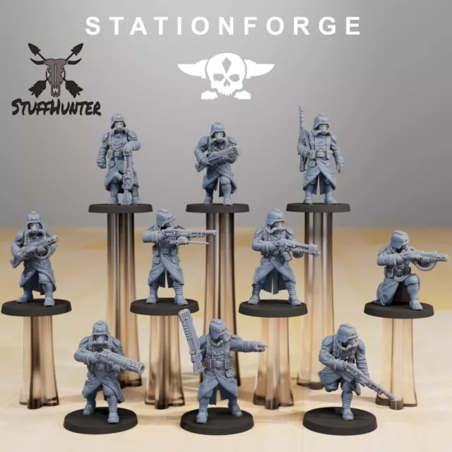 Grim Guard Infantry Builder Set (10) - Station Forge - Grimdark Tabletop Corps