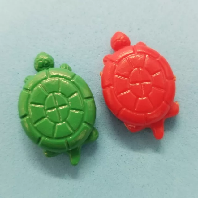 CRACKER JACK 1960s Put-Together TURTLES Twisting Turning Toy Red & Green