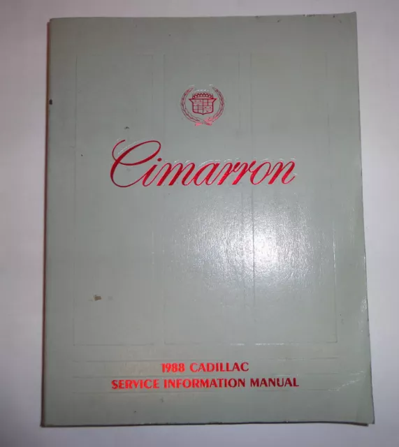 Werkstatthandbuch / Service Manual Cadillac Cimarron 1988