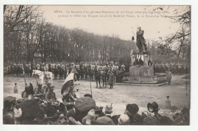 METZ  - Moselle - CPA 57 - Militaire - Novembre 1918 défilé  Maréchal Pétain