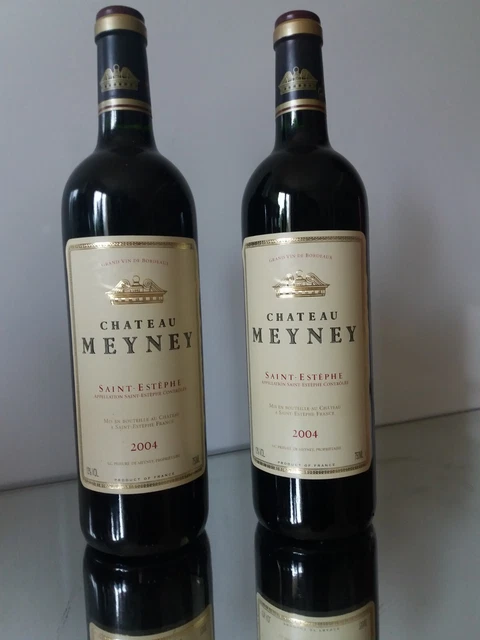 x2 Château Meyney 2004 Saint-Estèphe Lot 2 Bouteilles "Note 90/100"