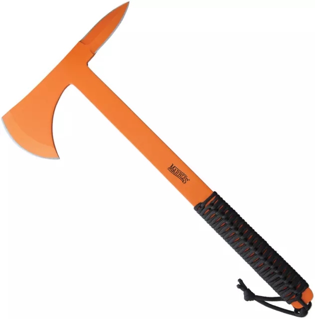 Marbles X-1 Tactical Tomahawk Axe Orange Stainless 15" Spear Pt Spike End 424