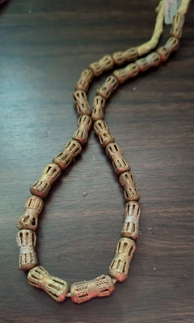 African Brass beads Ghana handmade Ashanti lost wax Art bronze