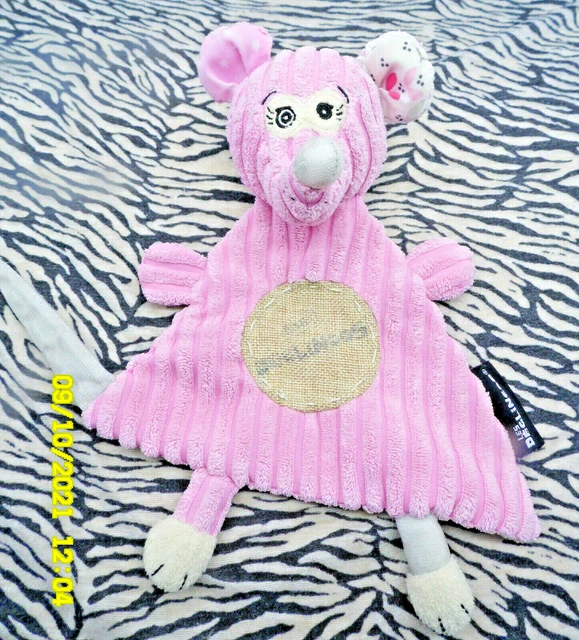 Cb/ Doudou Les Deglingos Souris Rose  Grise Etoile Fleur 26Cm Bon Etat 6 Dispo