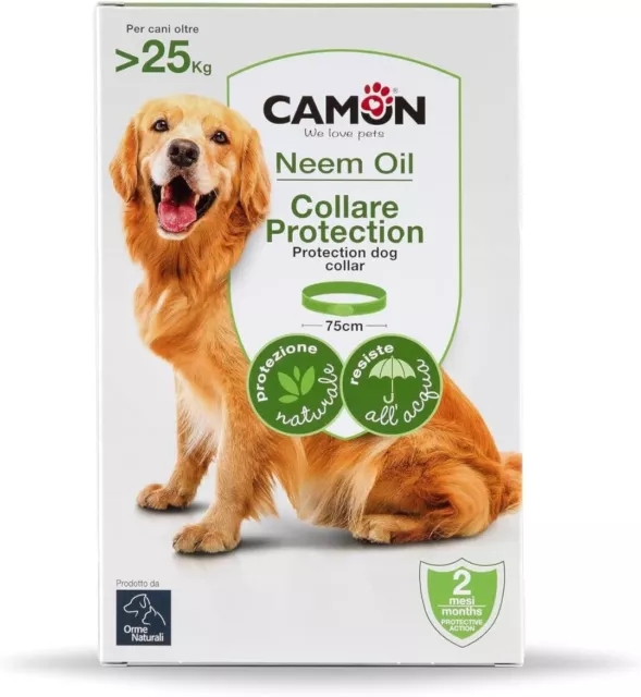 Camon Collare Barriera Antiparassitario per Cani Cm 75 Olio di Neem 3 confezioni 2