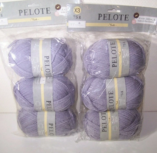 Lot De 12 Pelotes De Laine Atmosphera Bleu - Aiguilles N°5 | Polyester