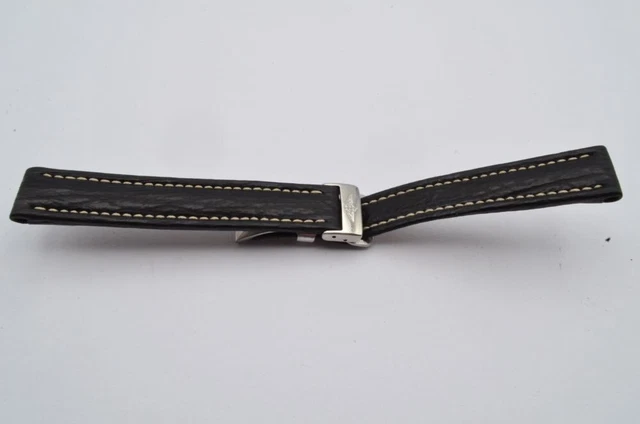 Bracelet Cuir EBEL 1911 - 15mm Vert, Pour Montre Vintage, Neuf Jamais Porté