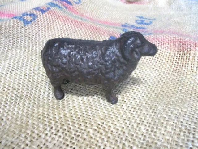 Cast Iron Sheep Figure Door Stop Ram Paperweight Farm Ranch Rustic Decor Toy