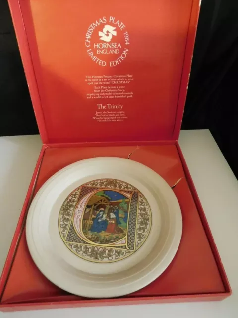Assiette de collection Hornsea - Christmas plate  C - Edition limitée 1984