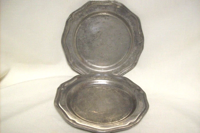 Vintage Set of 2 Wilton Armetale RWP Queen Anne Salad Plates 9”