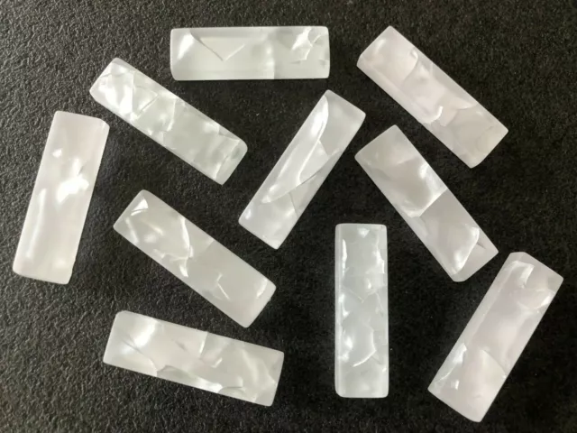 NEU*** Mosaiksteine 10 Stück 1,5 x 5 cm milchig Glassteine Stab Stäbchen