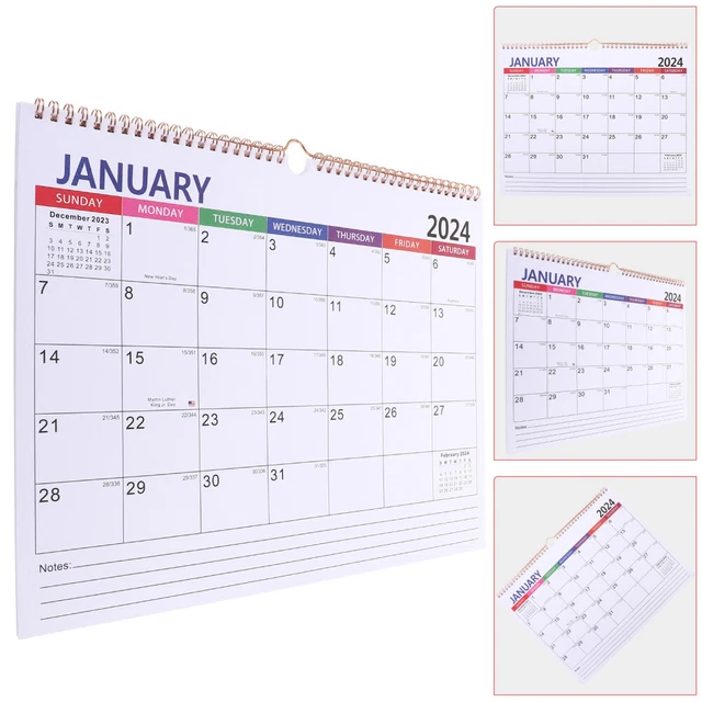 2024 WALL CALENDAR Classroom Yearly Tear off Desk Calendars Office