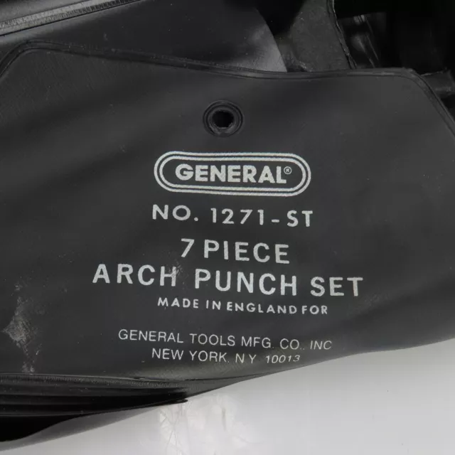 General Tools 1271-ST 7 Piece Arch Punch Set 1/4" To 1" 2