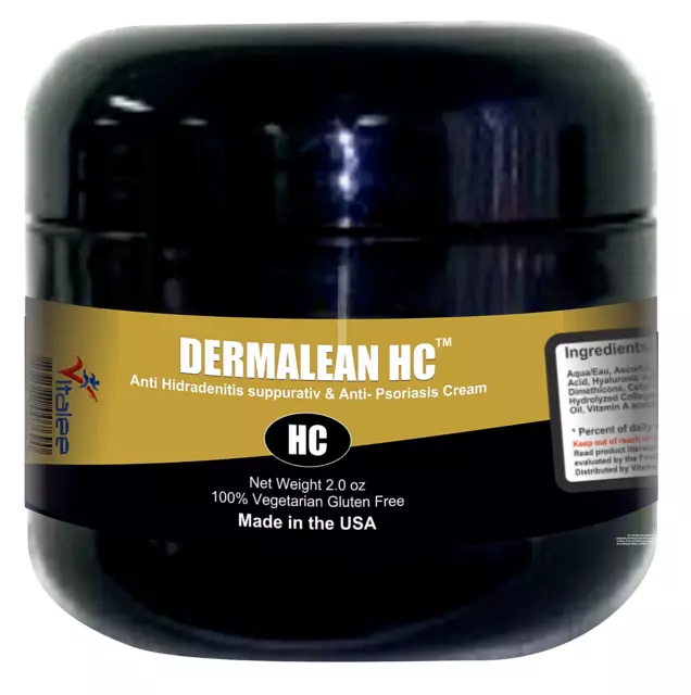 Crème Dermalean HC-Hydradénite Suppurée Peau HS Remède Glandes Apocrines (2 onces)