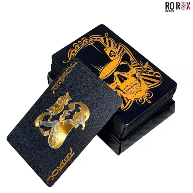 Skull Hat Deck Playing Cards Professional Coated Game Poker Gift Flexible